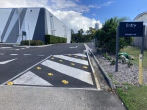 300MM Yellow Rumble Bars CHEVRON Deterrent