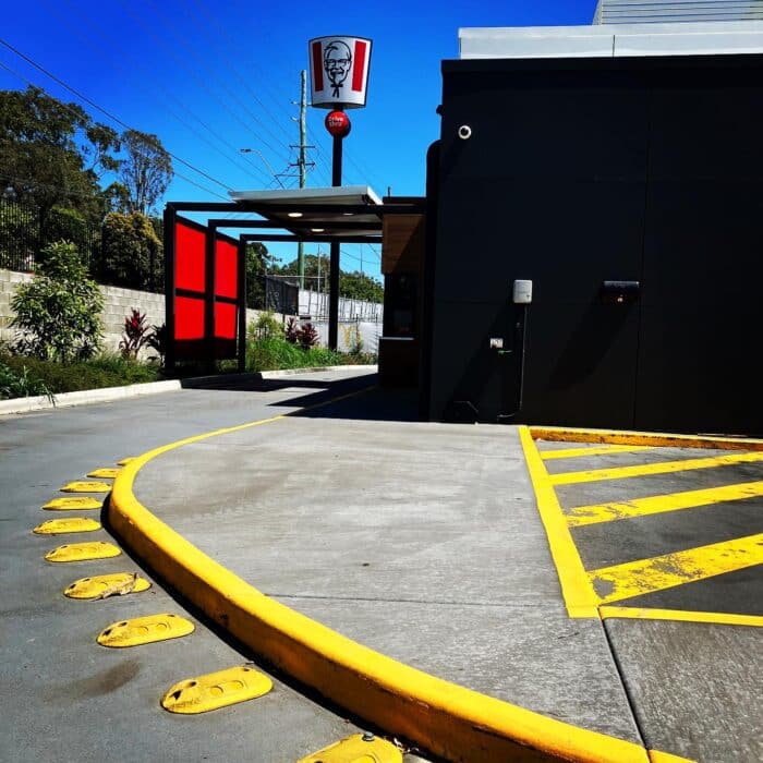 KFC Drive thru Curb Protection Rumble Bars