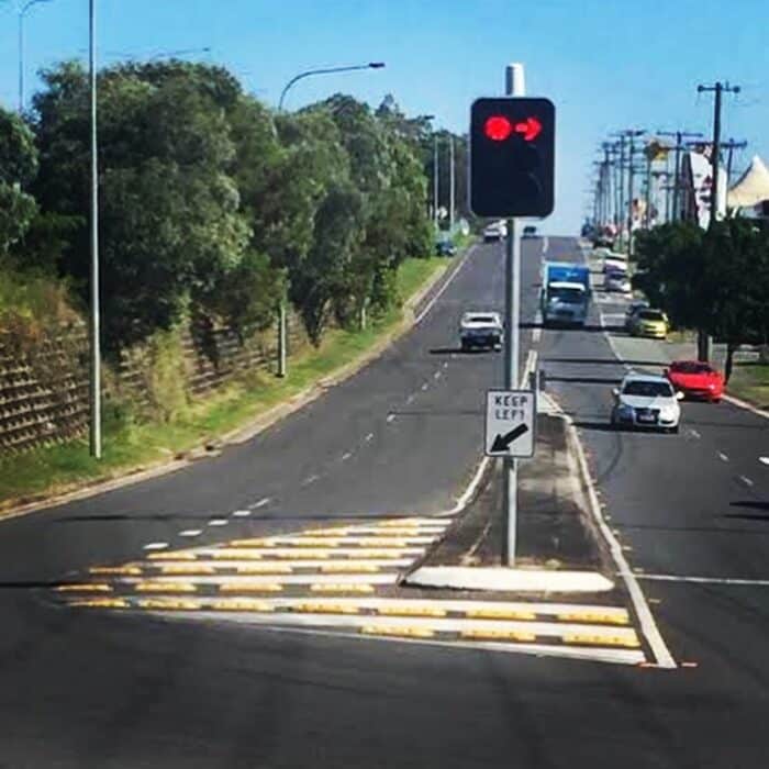 Traffic light hazard Rumble Bar marker