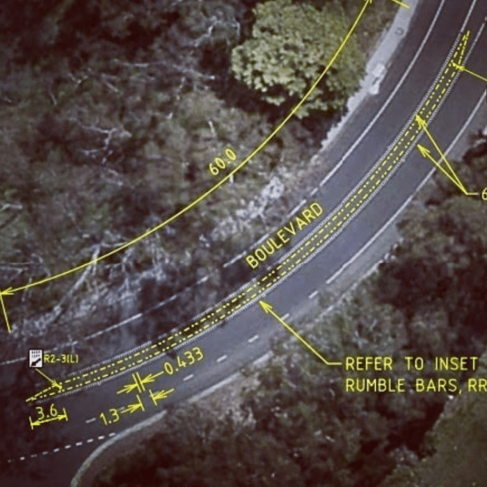 VicRoads Highway Lane Divider Rumble Bars