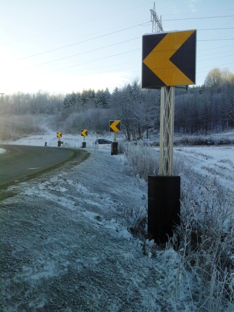 very icy bend in the road | Speed Humps Australia