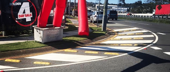 rubber rumble bars applications | Speed Humps Australia