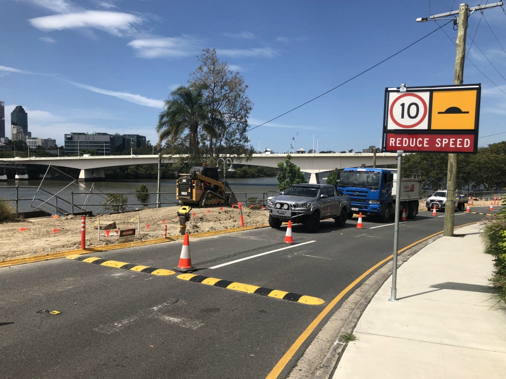 Temporary speed humps on work site | Speed Humps Australia