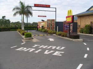 speed humps avoid car damage and gutter rash at drive throughs