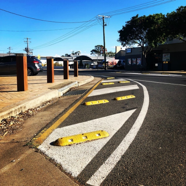 traffic calming devices on a bend | speed humps australia