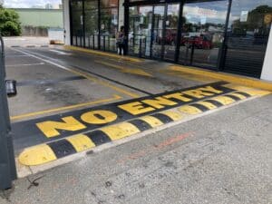 BWS Lawton Drive Thru No Entry Speed Humps Australia (1) (1)